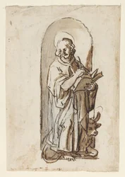Page from a Sketchbook Showing St. Luke